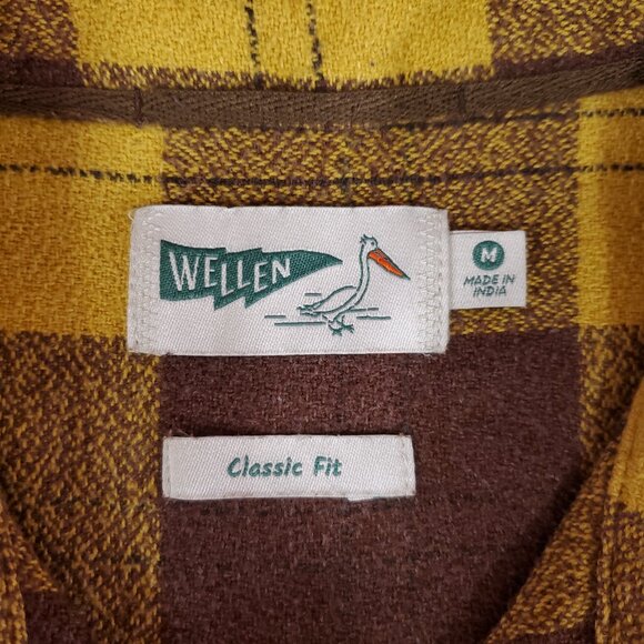 Wellen Huckberry Mens Medium Brushed Hazy Flannel Shirt Button Up Plaid - Picture 9 of 13